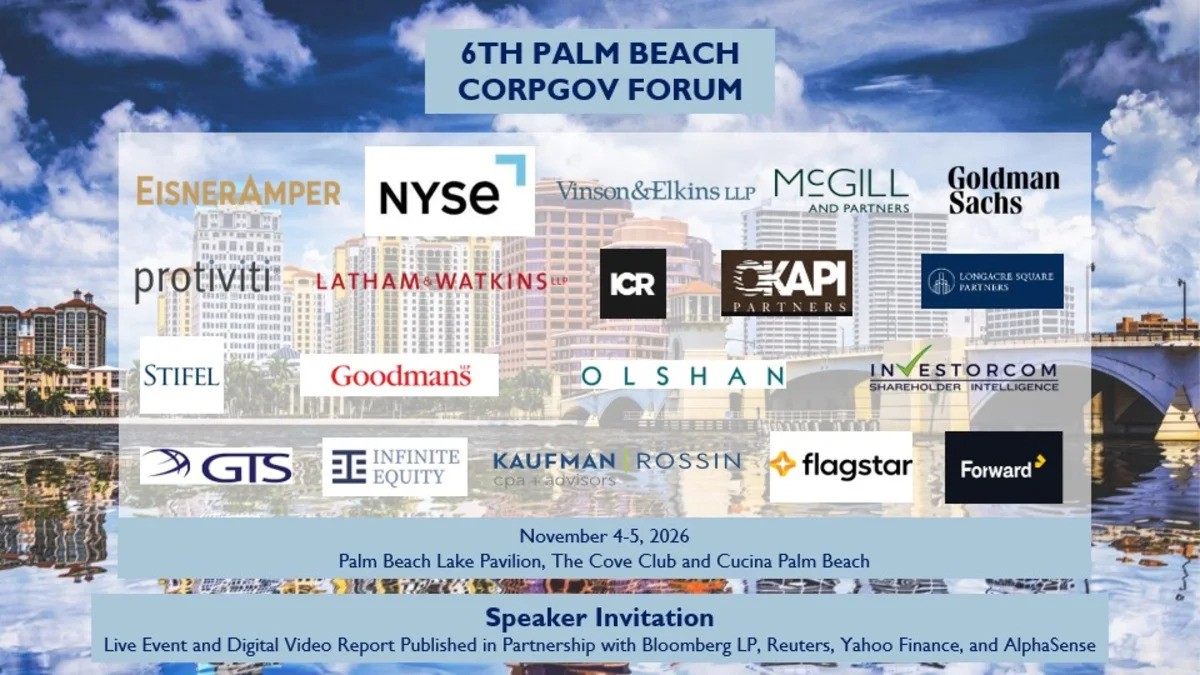 Palm Beach Forum 2026 Puts AI Governance and Defense Tech on the Board Agenda